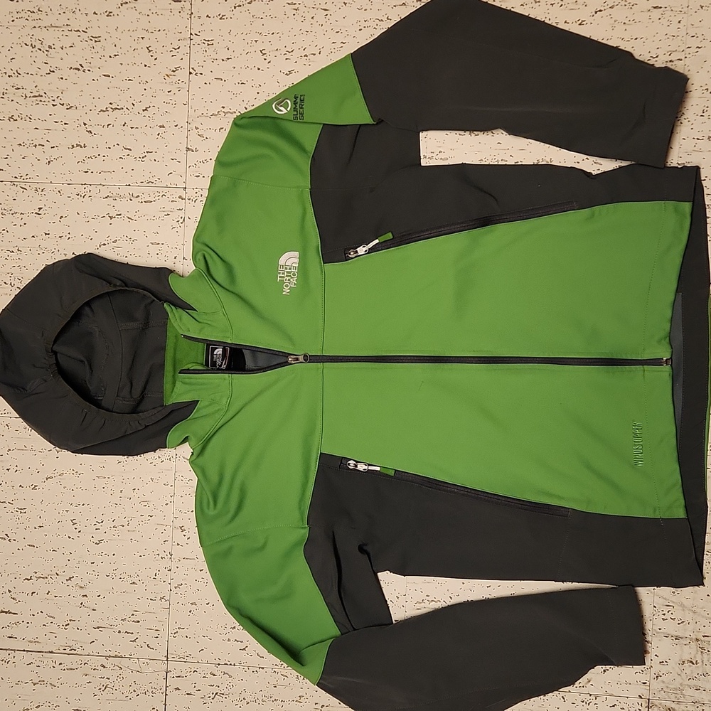 The North Face Green Full Zip Summit Series Windstopper Jacket Vintage Y2K